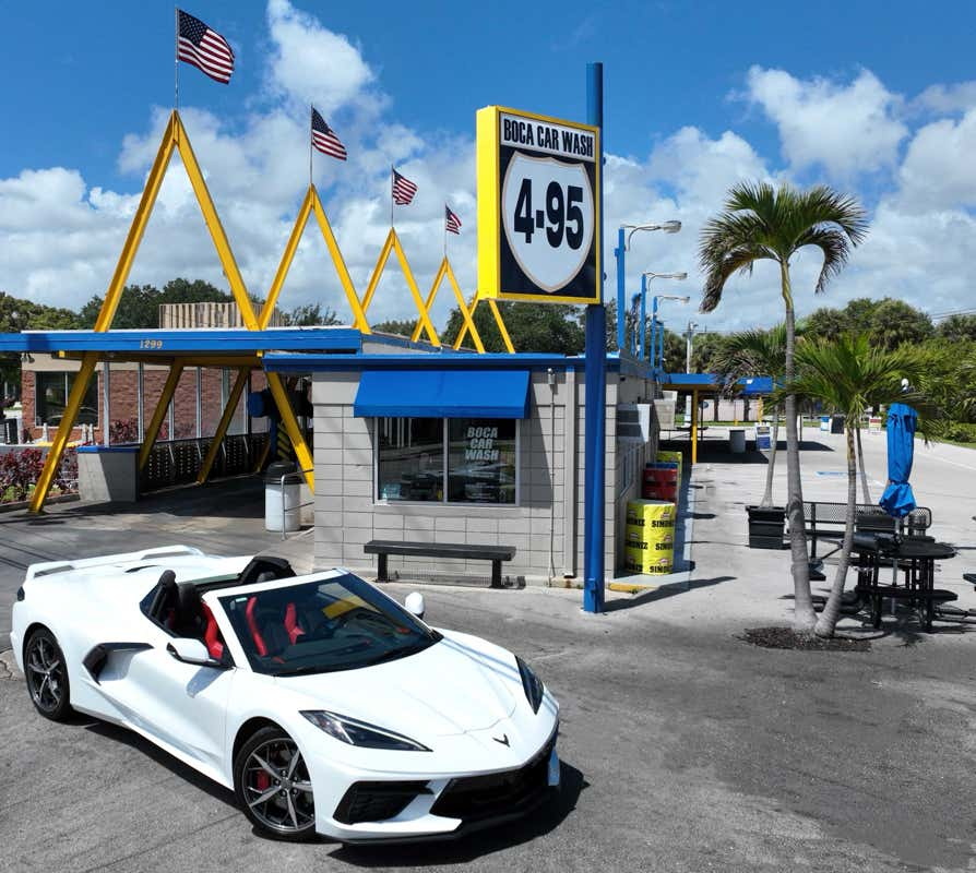 Car Wash with white car, Boca Car Wash Near me, Near me, Full Service,